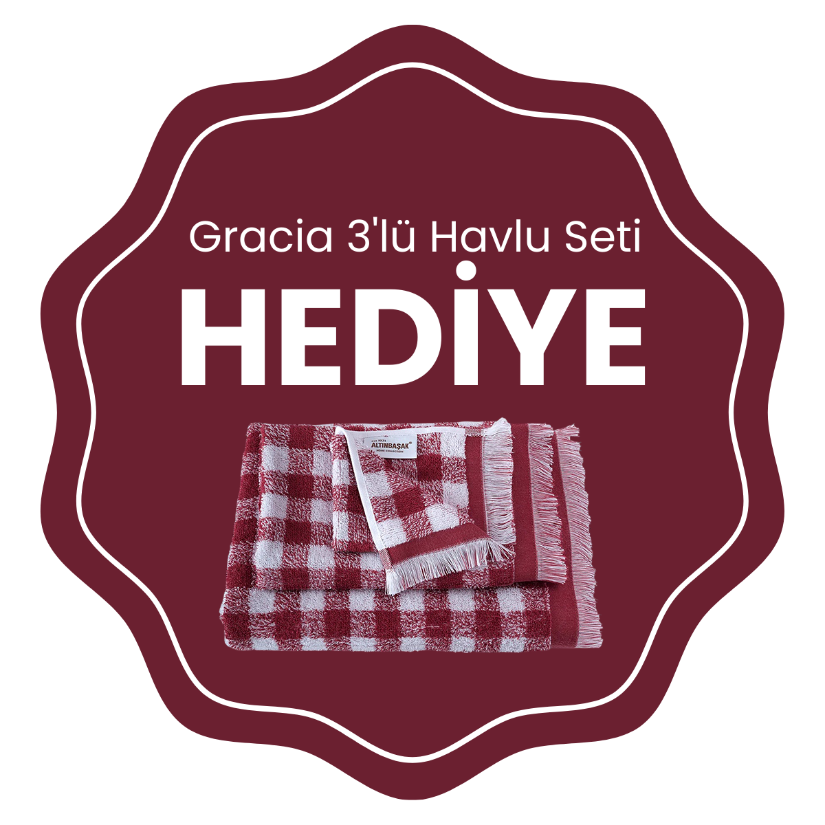 garcia 3'lü havlu seti hediye